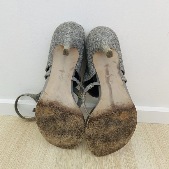 Alexander Wang Women's Heels Grey Wool Shoes 39 - Picture 5 of 8
